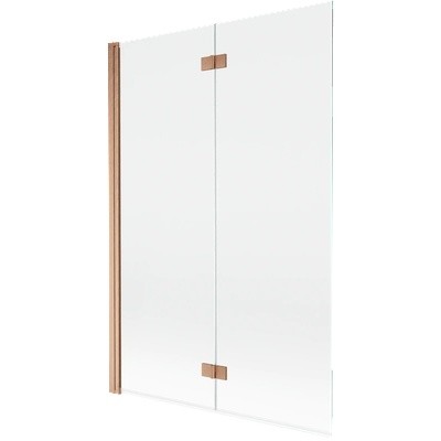 Mexen Mist параван за вана 2-крилен ляв 120 x 150 cm, прозрачен, четкан мед - 8A9-120-002-65-00-L (8A9-120-002-65-00-L)