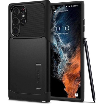 Spigen Slim Armor Case - хибриден кейс с висока степен на защита за Samsung Galaxy S22 Ultra (тъмносив)