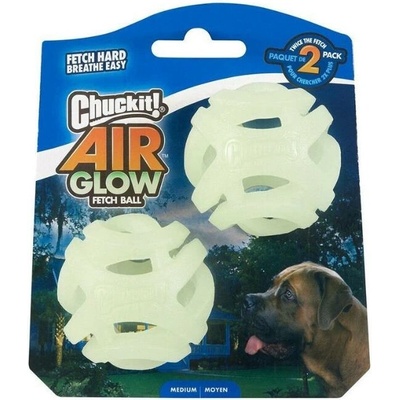 Chuckit Air Glow Fetch Ball děrovaný svíticí 6,5 cm 2 ks