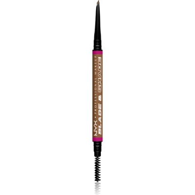 NYX Professional Makeup Blade & Shade молив за вежди с четка цвят 02 Blonde гр