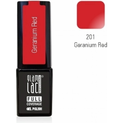 GlamLac Gel lak červený 201 Geranium Red 6 ml