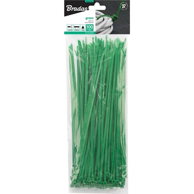 Bradas Stahovací páska green 3,6 x 150 mm 100 ks