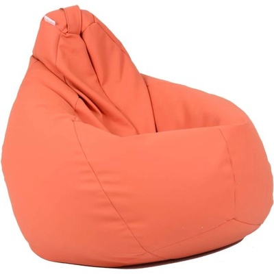 Pufrelax Пуф, круша, 220л. , Nirvana Hobbit - Orange, Еко кожа, Пълнеж от Полистиролни перли