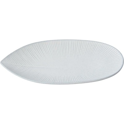 MIJ Tanier na predjedlo SNOW LEAF 21 cm biela keramika