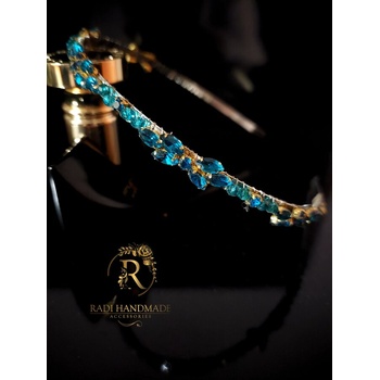 Radi handmade Официална диадема със сини камъни (754)