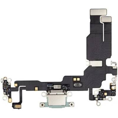 AppleKing nabíjecí a audio flex konektor pro iPhone 15 - zelený