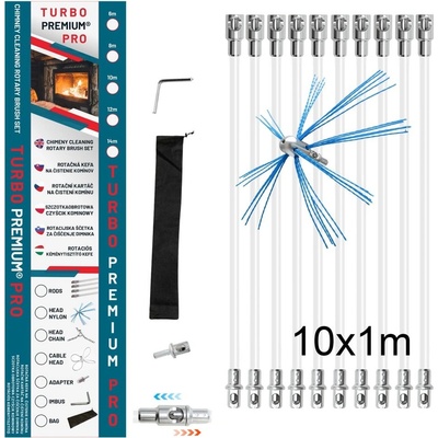 Turbo Premium Pro Rotačný čistič komínov 10 m