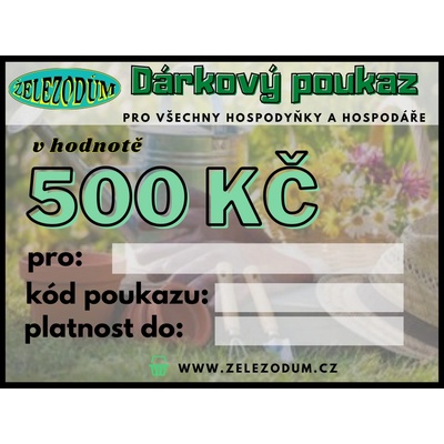 Dárkový poukaz v hodnotě 500 Kč