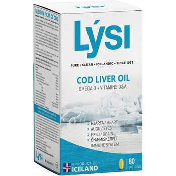 Lysi Cod Liver Oil Omega-3 500 mg | with Vitamin D & A [80 Гел капсули]