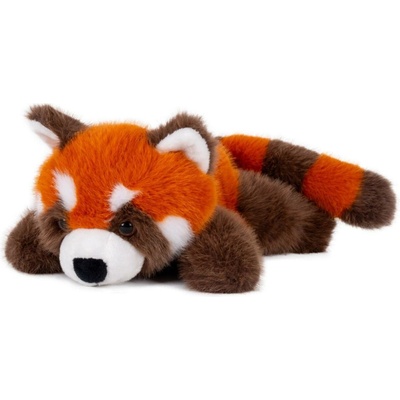 Teddies Panda červená ležící plyš 17x37cm 0m+