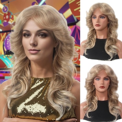 STfantasy Blond vlnitá paruka