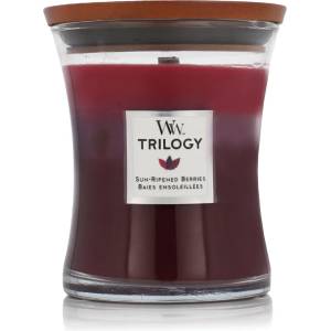 WoodWick Trilogy Warm Woods Ароматна свещ 275 g тип Sun Ripened Berries