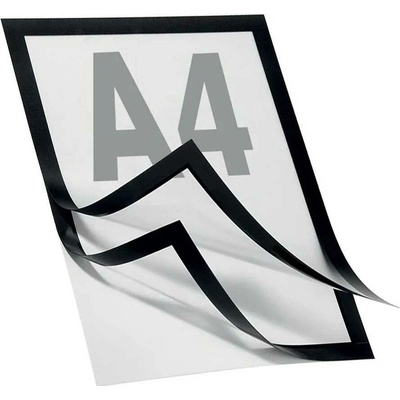 A-Z Reklama CZ Jednostranný samolepicí magnetický plakátový rám A4 pro hladké povrchy – černý PMPMGFRA4B