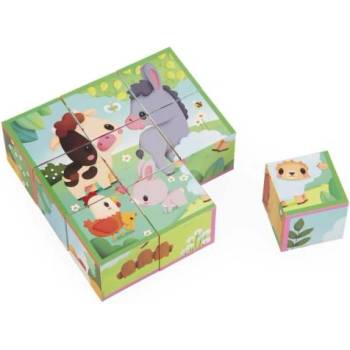Janod Farm Картонени кубчета с картинки Ферма 9 бр