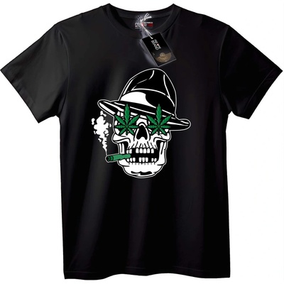 NOONEBRAND Тениска Канабис Череп - 2XL, Black