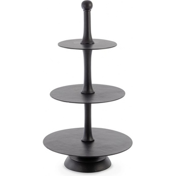 Bizzotto МАЛЕТ ЧЕРНА ДЕКОРАТИВНА СТОЙКА ЗА ТОРТИ 3 НИВА h82 (0184864)