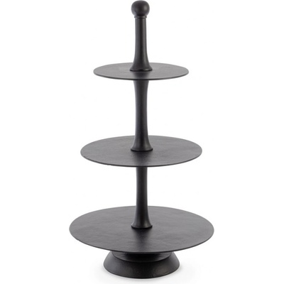 Bizzotto МАЛЕТ ЧЕРНА ДЕКОРАТИВНА СТОЙКА ЗА ТОРТИ 3 НИВА h82 (0184864)
