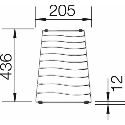 Odkapávací mřížka/rošt ELON XL 6 S 436x205