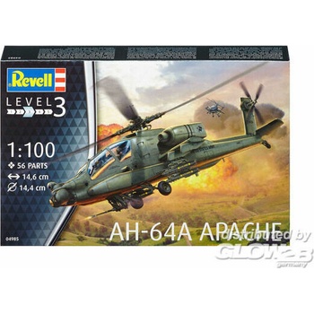 Revell Plastic ModelKit vrtulník 04985 AH-64A Apache 18-04985 1:100
