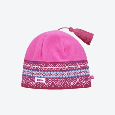 Kama zimní čepice Merino s fleecem A42 114 růžová