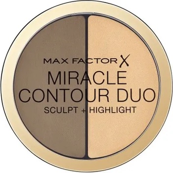 MAX Factor Miracle Contour Duo Sculpt + Highlight - Дуо палитра за контуриране на лице от серията "Miracle