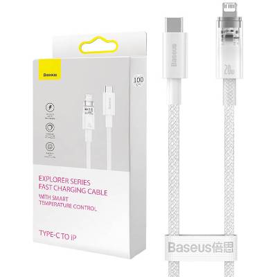 Кабел Baseus Explorer Series USB-C - Lightning 20W 1 м CATS010202 - бял