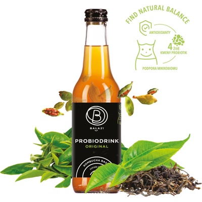 Bala21 Kombucha Original s probiotikami 330 ml