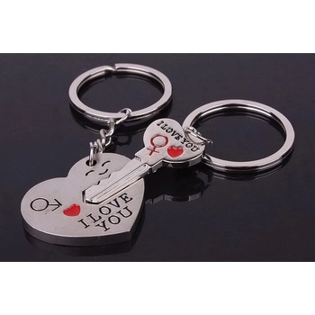 Kľúčenka pre dvoch I LOVE YOU srdce kľúč Impress Jewelry F346-1