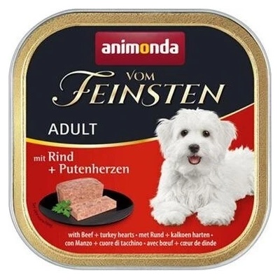 Animonda Vom Feinsten Adult Dog hovězí a krůtí srdce 11 x 150 g