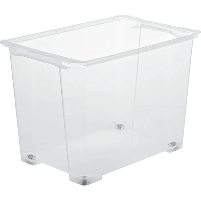 Regalux Úložný box na kolieskach, 58,3 × 39,2 × 41 cm, 65 l, transparentný