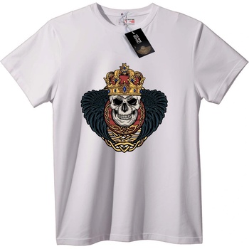 NOONEBRAND Тениска Корониран череп - L, White