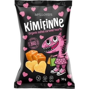 Kimifinne Царевичен снакс сърца с вкус солен карамел Без глутен 30г