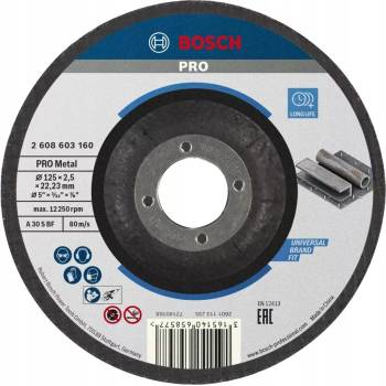 Bosch Dělicí kotouč profilovaný Standard pro kov, 125 mm 2608603160