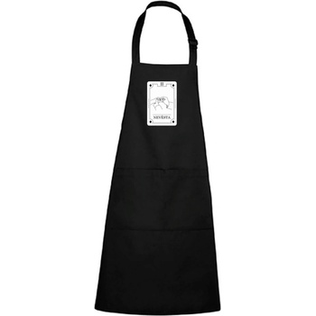 Dobrý Triko Zástěra s potiskem Nevěsta tarot Černá