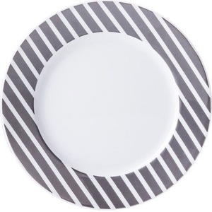 Ćmielów Design Studio Чиния за десерт Cosmopolitan Mix & Match черни колани 19 см (0060990X2G138)
