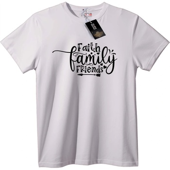 NOONEBRAND Тениска Вяра Семейство Приятели - 5XL, Black