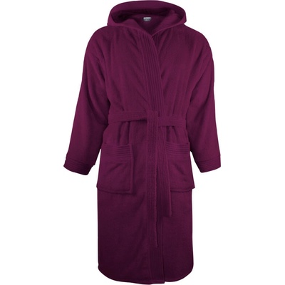 The One Towelling župan s kapucí Bathrobe hooded fialová plum