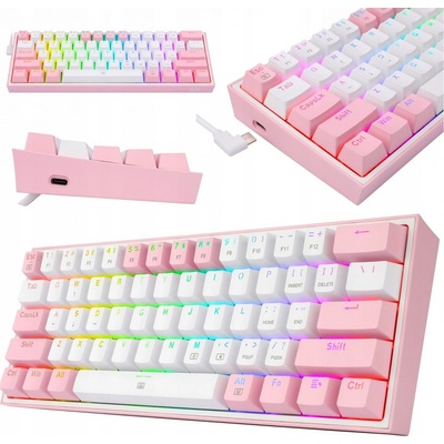 Redragon Fizz K617 RGB Pink