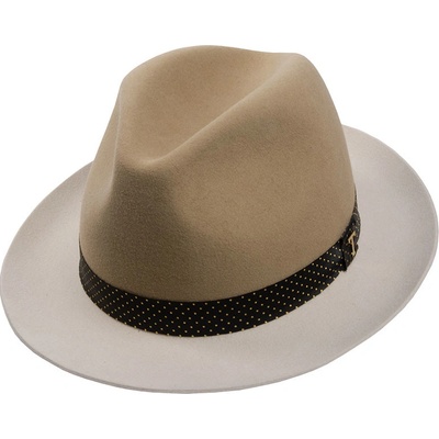 Plstěný klobouk Tonak Fedora Uomo Duo Punto 12731/18 béžová P 0279