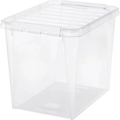SmartStore Úložný box s bielymi klipmi Classic 52 l