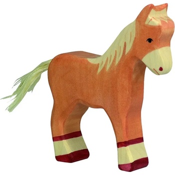 Image 1 of Holztiger Дървена фигурка Holztiger - Стоящо жребче, светлокафяв (80040)