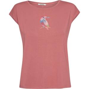 GreenBomb Дамска тениска GreenBomb Women's Bird Look Timid T-shirt - Dark Rose (916-6999-0113)
