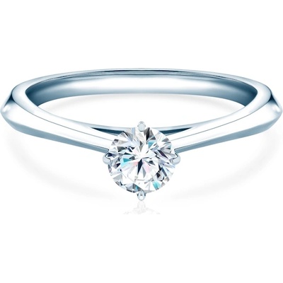 SAVICKI Годежен пръстен The Light: бяло злато, лабораторен диамант