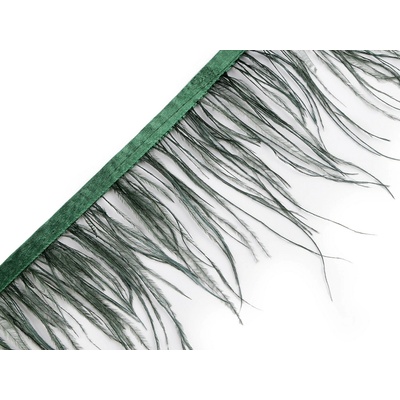 Prýmek - marabu peří 5-10 cm zelená tmavá 1 m