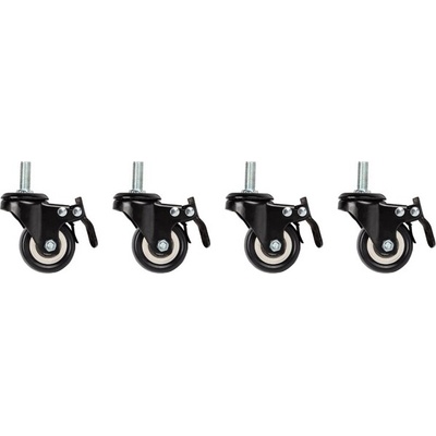 Lanberg Аксесоар Lanberg castors x4 with thread and brake for wall mounting 19" cabinets (AK-1601-B)