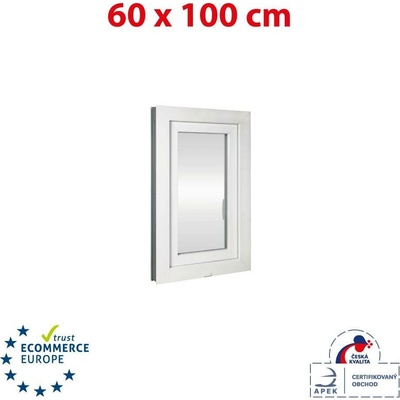 Okna Hned Plastové okno 600 x 1000 mm bílé otevíravé i sklopné pravé