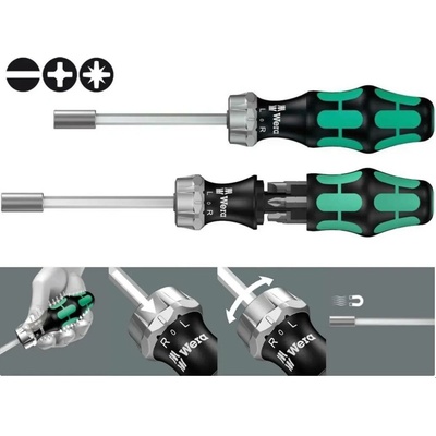 Wera 073660 Ráčnový šroubovák Kraftform Kompakt 27 v sadě