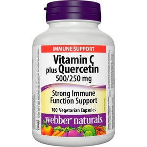 Webber Naturals Витамин С 500 mg + Кверцетин 250 mg 100 V капсули | Webber Naturals (3698 WN)