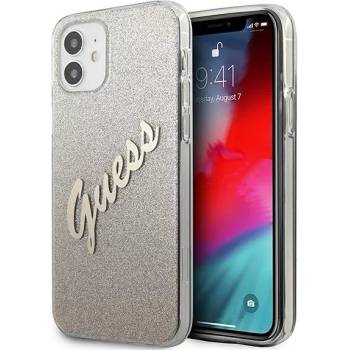 GUESS iPhone 12 mini 5, 4" gold hardcase Glitter Gradient Script (GUHCP12SPCUGLSGO)