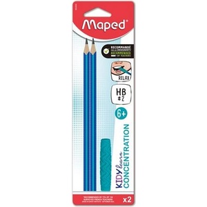 Maped Графитен молив за писане, HB, триъгълен, силиконов връх, MAPED "Kidy Learn Concentration" 854400 (854400)